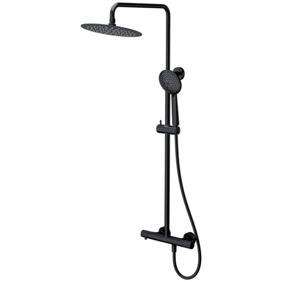 Cersanit ZEN S951-784 termostatický sprchový stĺp s dažďovou sprchou – Gun Metal Black