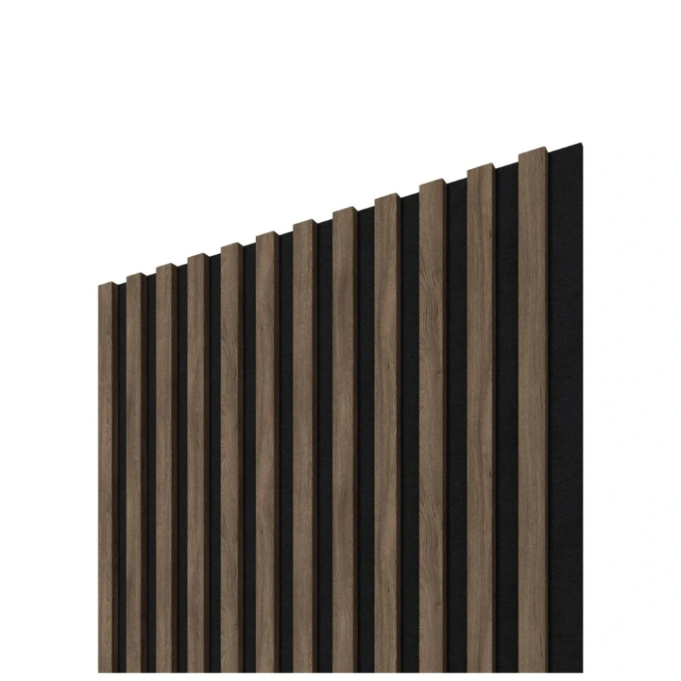 Akustický panel LINEA ACOUSTIC PROLINE - esotica/čierna (hnedé drevo)
