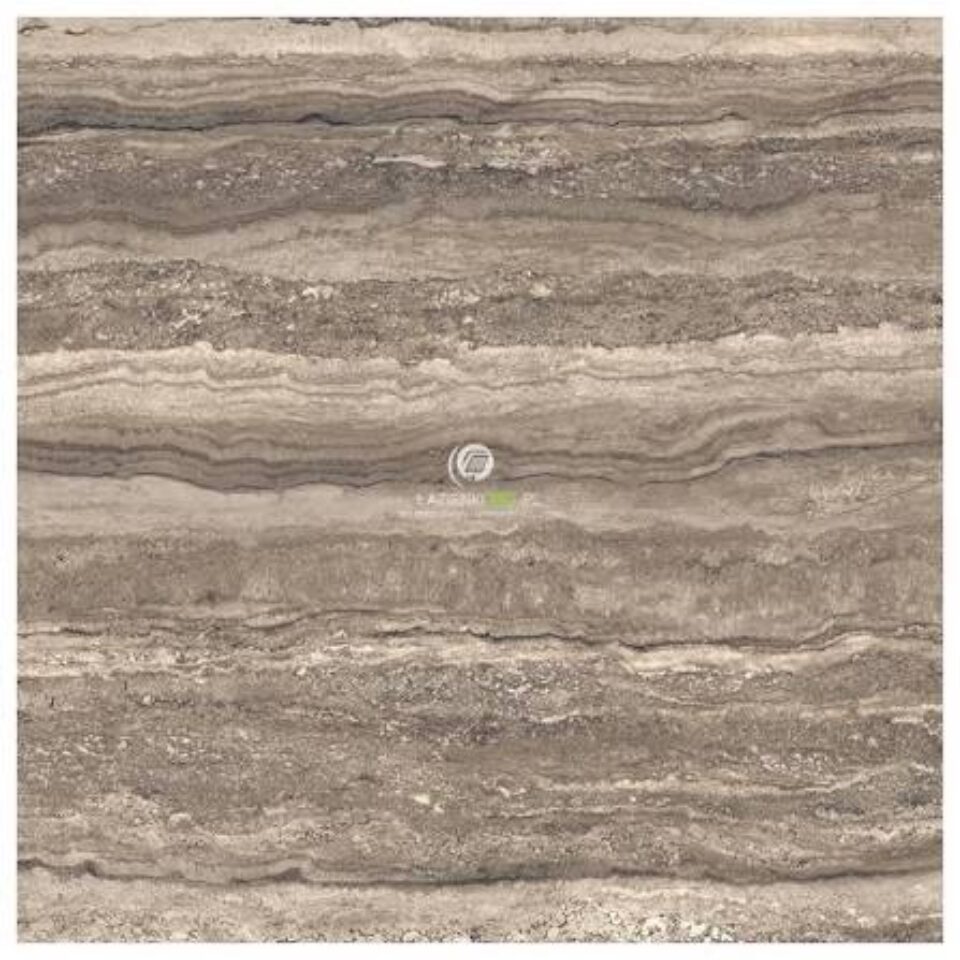 Cersanit LIV TRAVERTINO Noche Brown Matt Rect 59,8 × 59,8 cm – gresová dlažba, hnedá, rektifikovaná