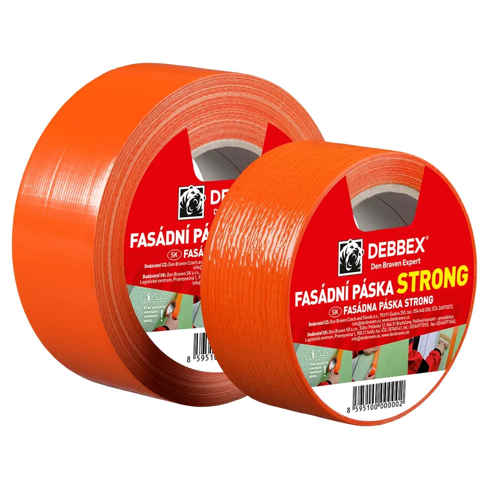DEBBEX Fasádna páska STRONG B7062MA oranžová 50 mm × 50 m, UV odolná