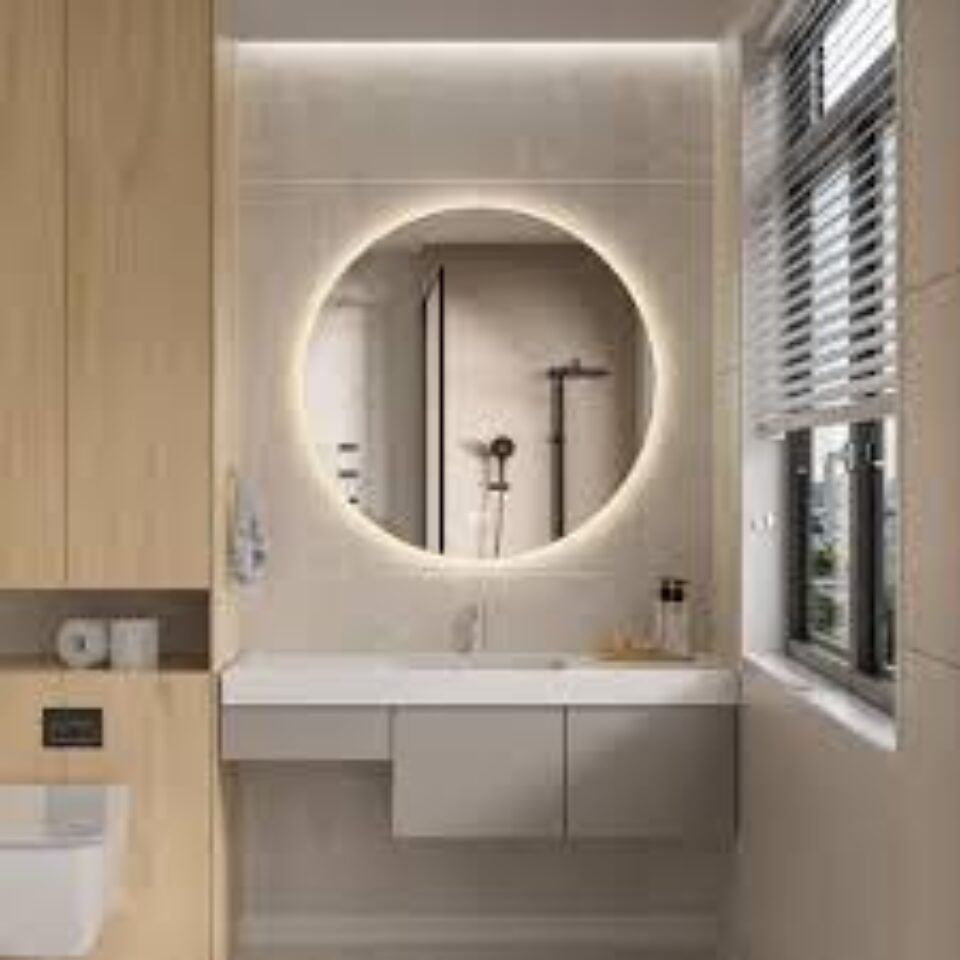 Erga Sofia okrúhle LED zrkadlo 100 cm – 2415 lm, 3 farby svetla, Anti-Fog