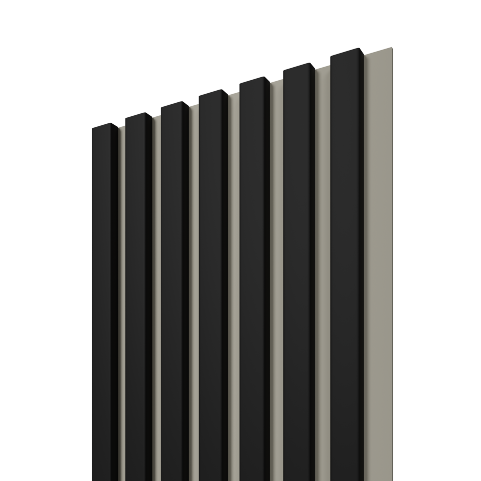 SOLID LINE 7S Čierna/Grey – dekoratívne stenové lamely 2650 × 305 × 15 mm