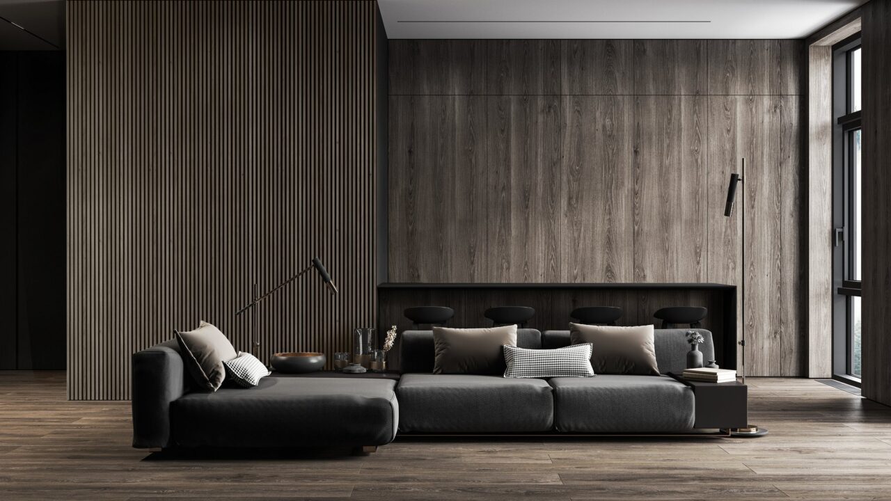 Akusticke panely ACOUSTIC LINE hakira beige hnedoseda stena obyvackova