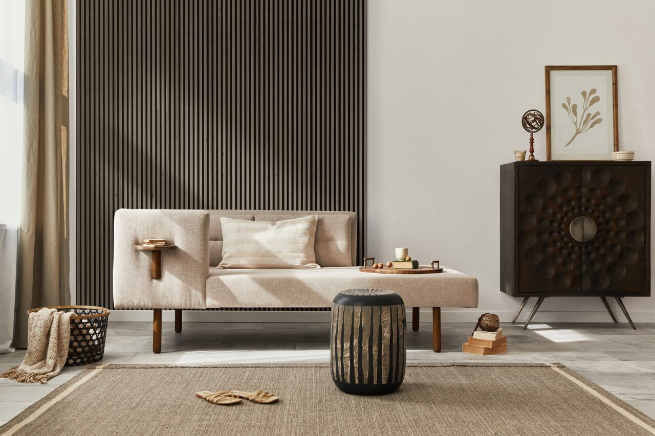 Akusticke panely ACOUSTIC LINE hakira beige hnedoseda stena