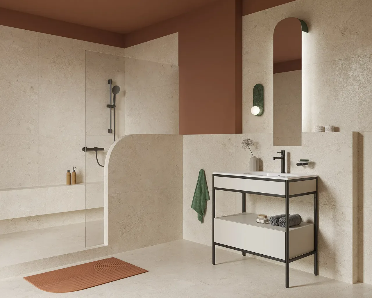 Cersanit DUEVILLE Light Beige Matt Rect 598 1198 cm gresova dlazba bezova rektifikovana kupelna