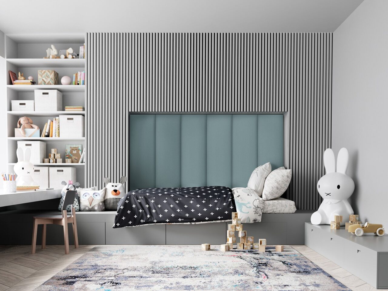 Akusticky panel ACOUSTIC LINE 6 PANEL glacier grey detska izba zvukotesnenie